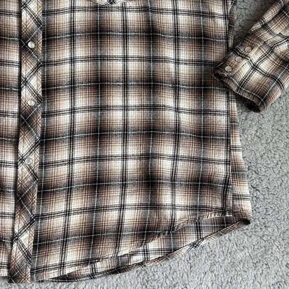 Vintage Wrangler Pearl Snap Shirt Western Men's Large Y2K Cowboy Rancher Work - Picture 8 of 15